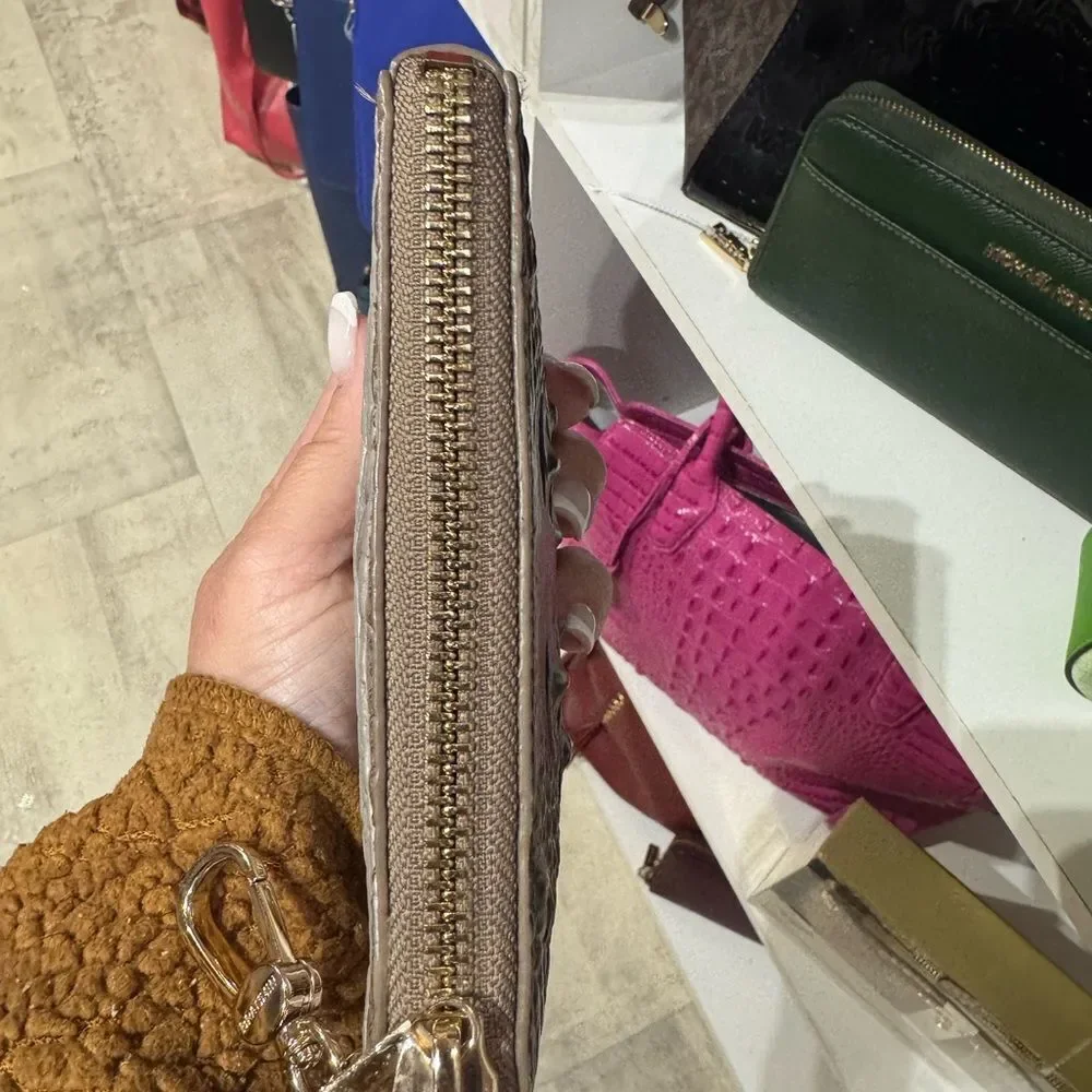Brahmin Crocodile Embossed Clutch